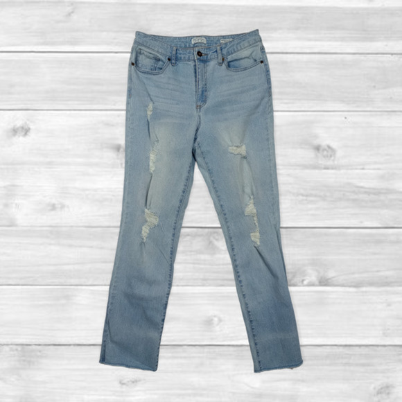 SOFIA Jeans By Sofia Vergara‎ Veronica Straight Distressed Jeans Size 10 - Picture 1 of 9